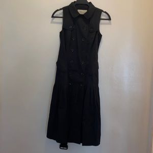 Burberry size 4 midi black trench coat dress.